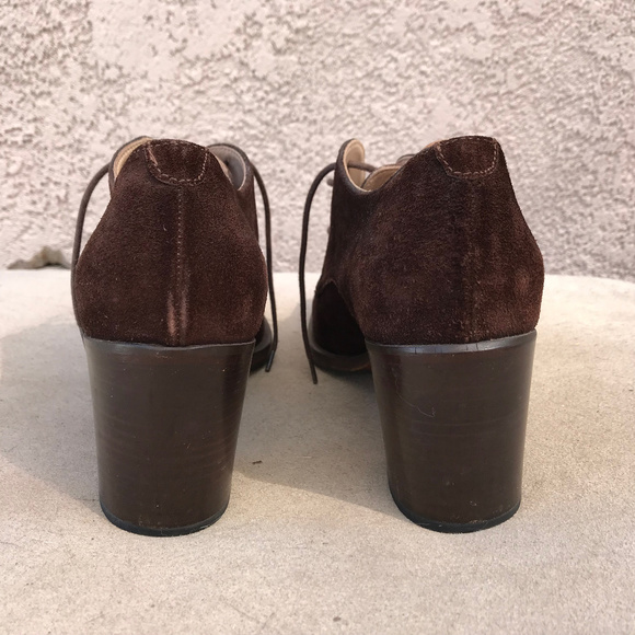 RARE: Vintage Joan Helpern suede stacked heels - Picture 4 of 8